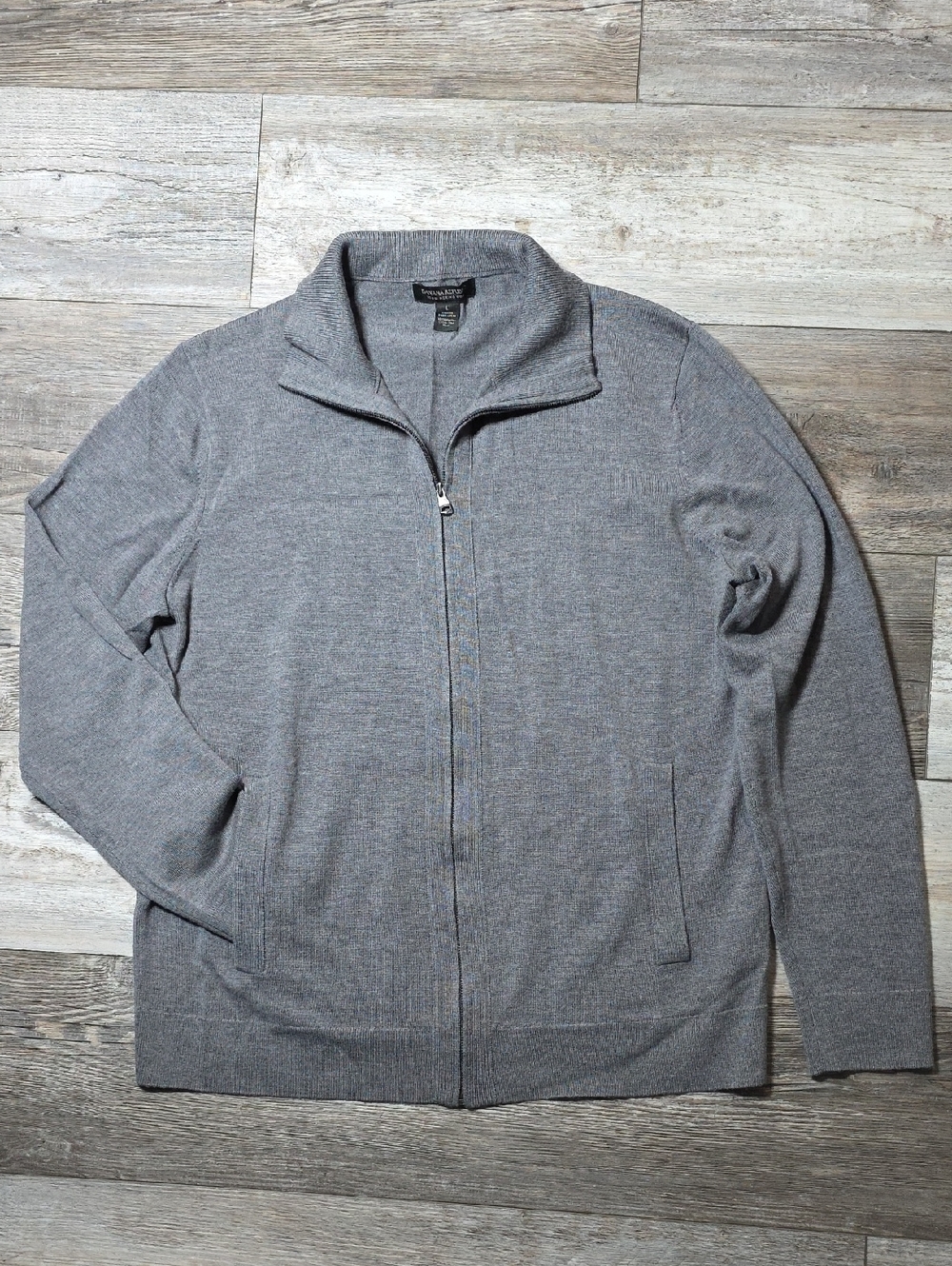 Banana Republic Men's 100% Merino Wool Full-Zip Cardigan Sweater Sz Md *READ